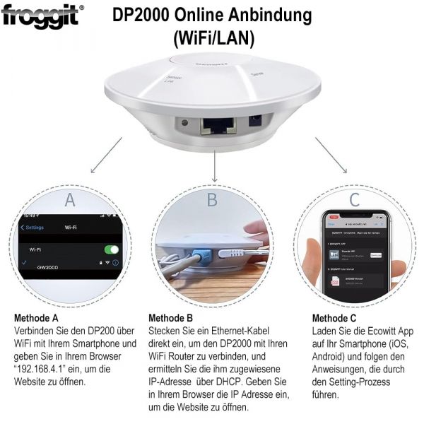 DP2000 7-In-1 Y-Edition Wifi/Lan Wireless Weather Station